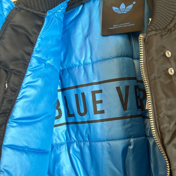 Adidas Blue Version Women’s Black Santiago Long Coat Size Small - Picture 5 of 12